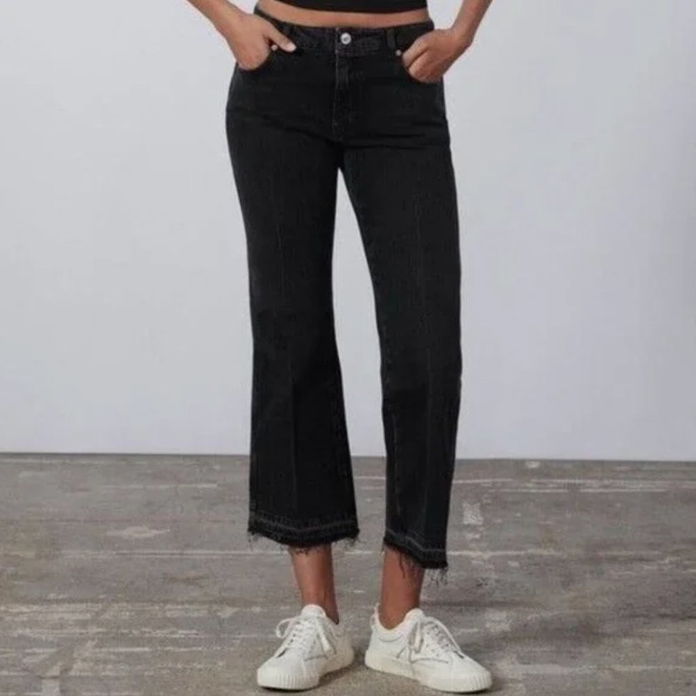 Zara The Ness Cropped Flare Jeans